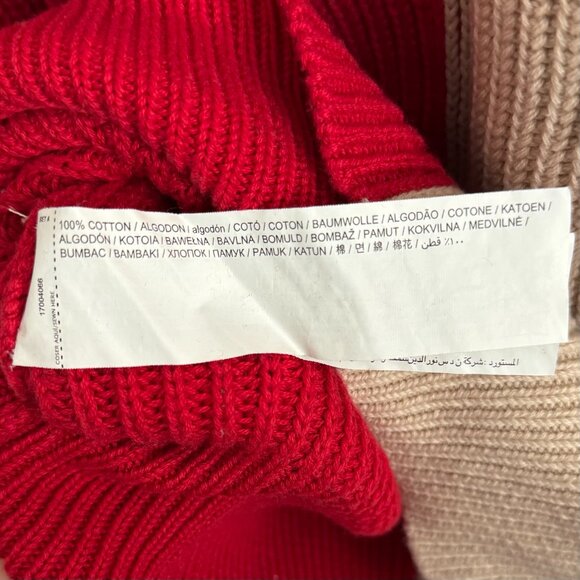 MANGO - Women's Checks Knitted Sweater in Red/Cream - Picture 4 of 8